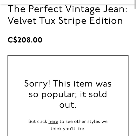 Madewell Perfect Vintage Jean Velvet Tux Stripe Edition - Picture 10 of 14